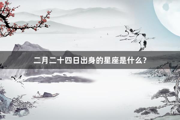 二月二十四日出身的星座是什么?